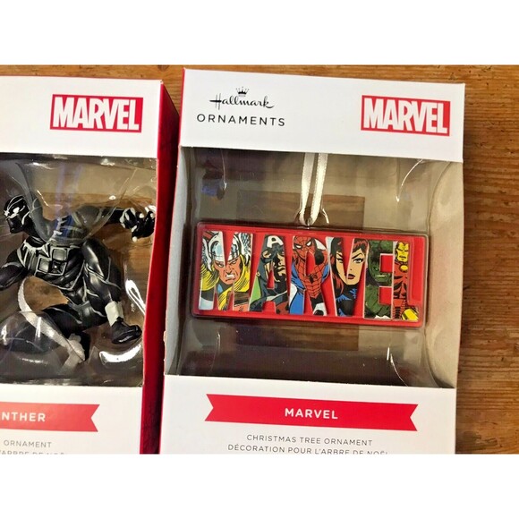 Marvel Comic Universe Christmas Tree Ornament Lot of 4 Hallmark New In Box - Picture 3 of 6